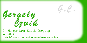 gergely czvik business card